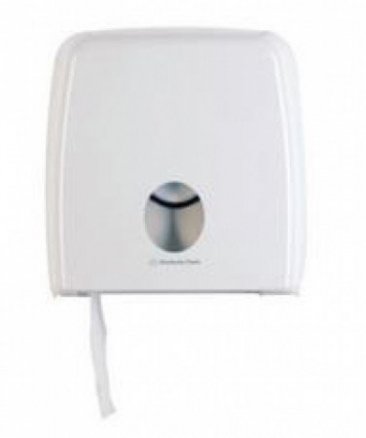Jumbo Toilet Roll Dispenser - White Plastic